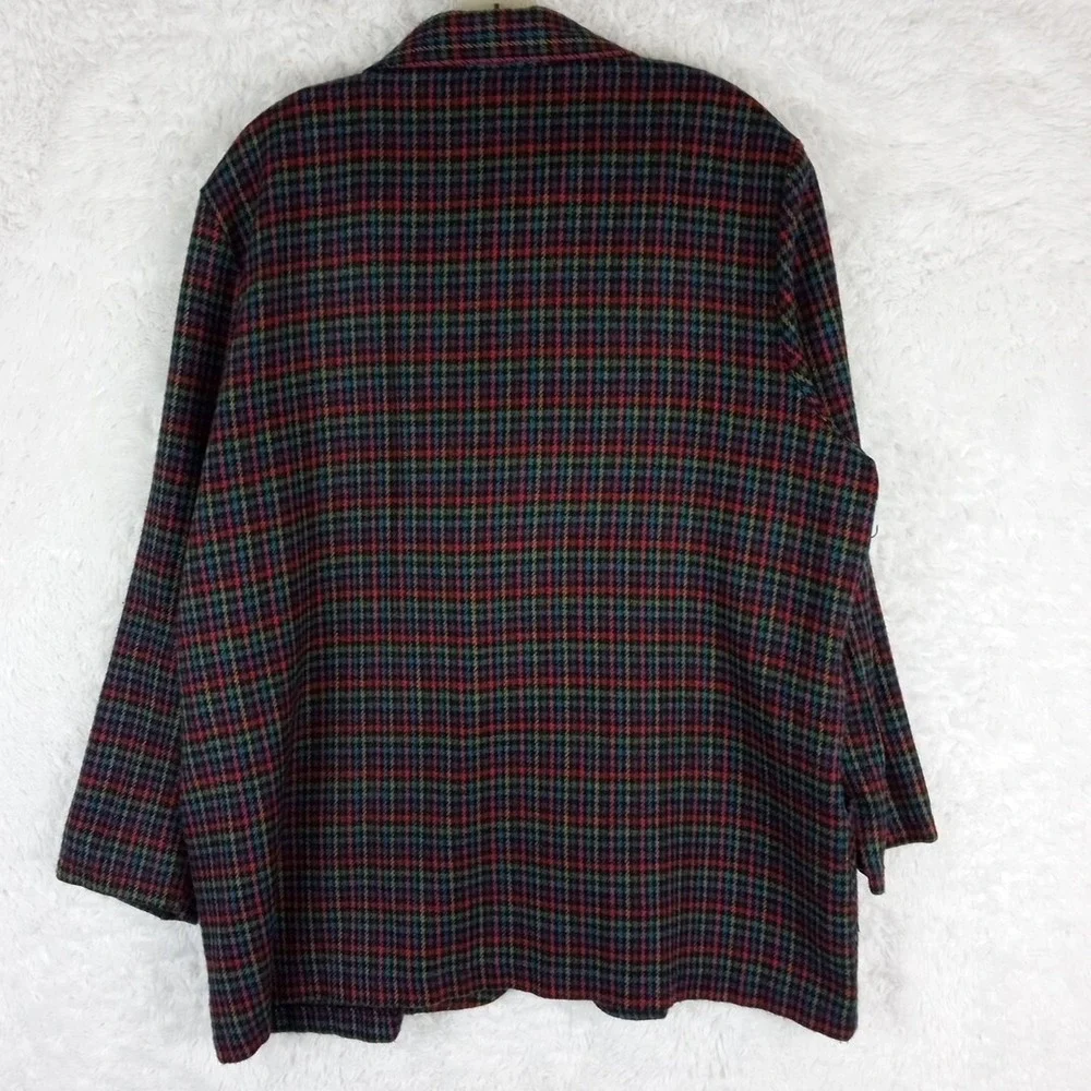 Vintage Haband For Her Womens Suit Blazer Jacket Multicolor L Pockets One Button